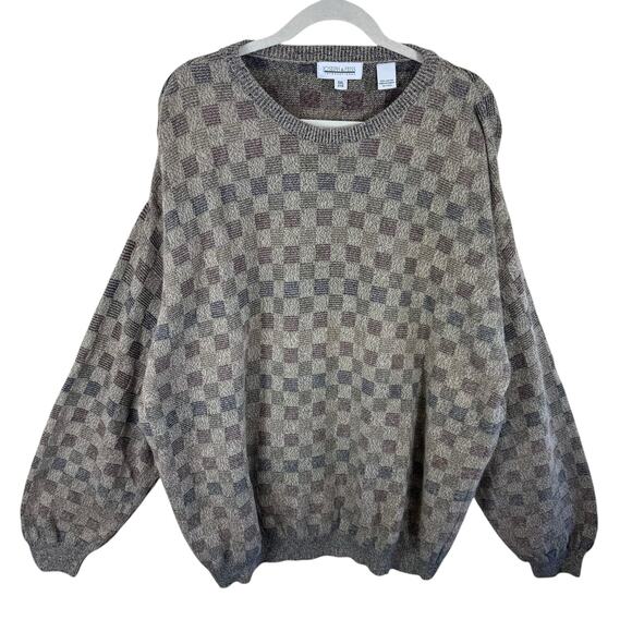 Joseph & Feiss Other - Joseph & Feiss International Vintage Cotton Checkered Pullover Sweater Men's XXL